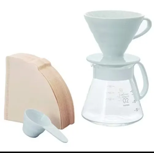 Conjunto Hario V60 02 cerâmica