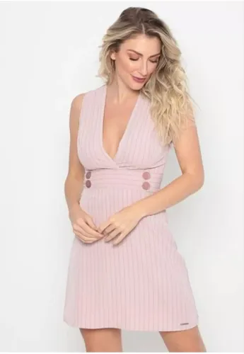 Vestido curto Colcci n-38 rosa claro