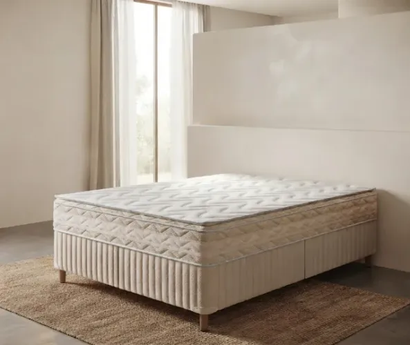 Cama Box de Casal com Colchão - Praticamente Nova! Cama Box de Casal com Colchão - Pratic