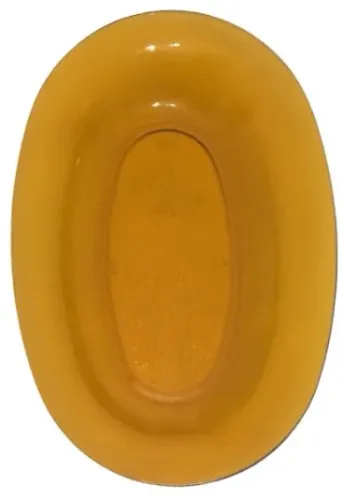 Travessa oval de vidro âmbar da marca Nadir (original) 27x19x3cm p/ servir mesa