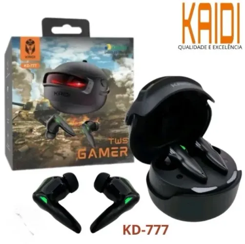 Fone Bluetooth Kaidi KD-777 Gamer TWS IPX4