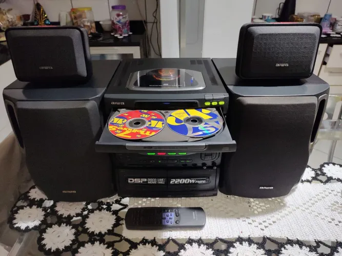 Aparelho de som Mini system aiwa nsx 2200 Mk2 999. Sony Philips gradiente panasoni jvc