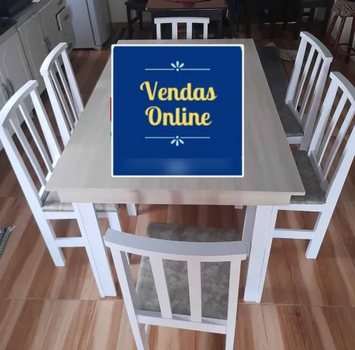 Mesa com 6 cadeiras novo