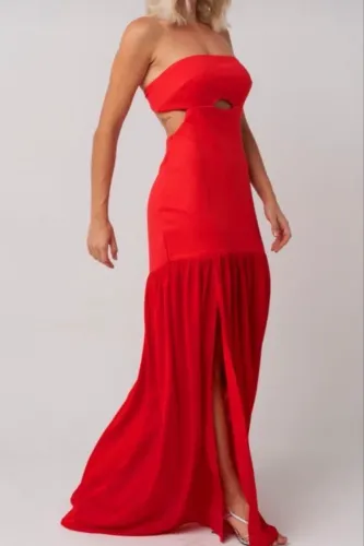 Vestido vermelho lindo para eventos