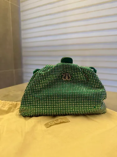 Clutch Verde com Strass Isla