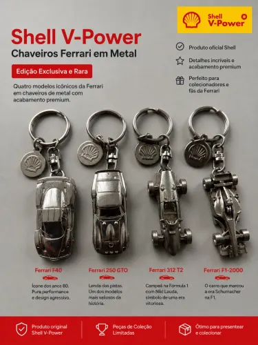 Chaveiros Ferrari Shell V-Power