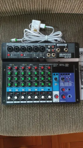 Mesa de som bluetoofh, 8 canais, 24 efeitos nova