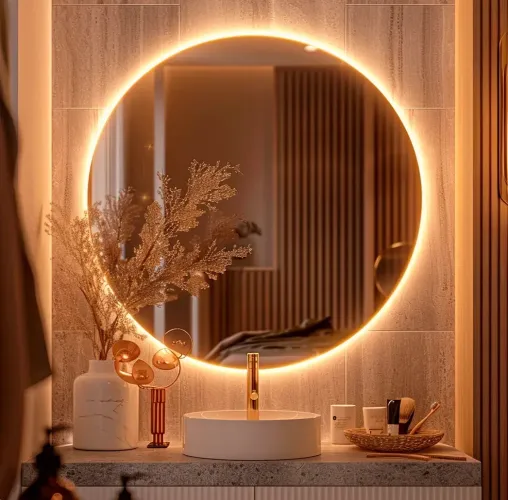 Espelho redondo com LED 50cm - PRODUTO NOVO E EMBALADO - ENTREGO EM TODO RECIFE