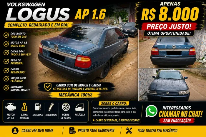 Volkswagen Logus GLI / GL 1.8 (álcool) 1994