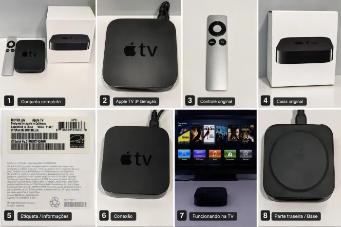 Apple TV 3ª Geração Original A1427 com Controle e Caixa