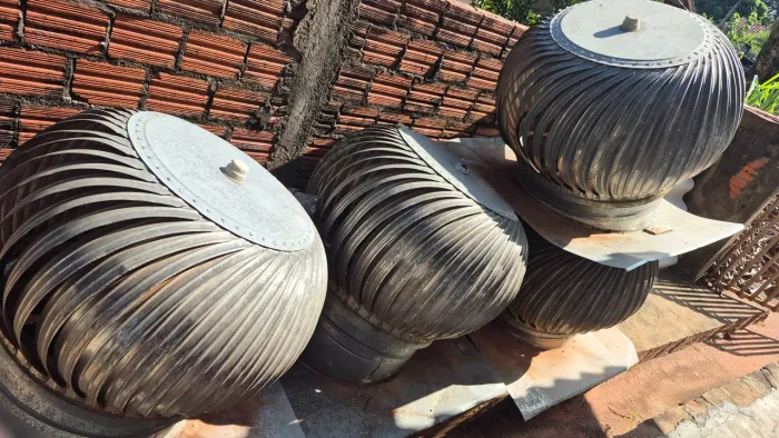 4 pcs de Exaustor Eólico 24? sem energia Alumínio Completo 4000m³/h Industrial 