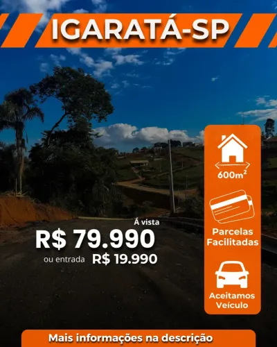 Terrenos em Igaratá a Poucos Minutos do Centro