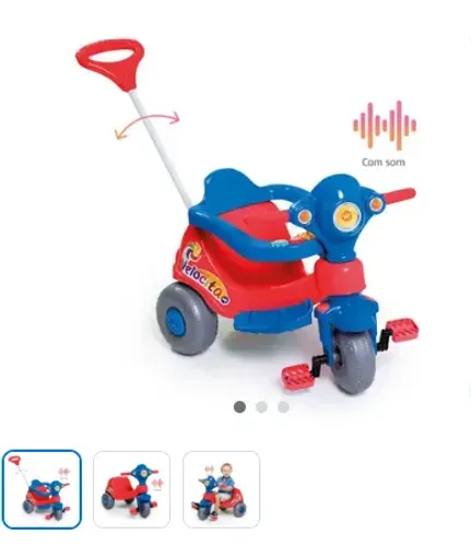 Triciclo Infantil Velocita Vermelho - Calesita