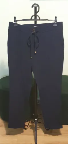 Calça Azul.Marinho Cordão na Cintura Pontas Douradas - P. A Concept