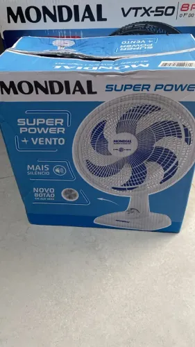 Ventilador de Mesa Mondial VSP-40-W Super Power 40CM Branco 110V