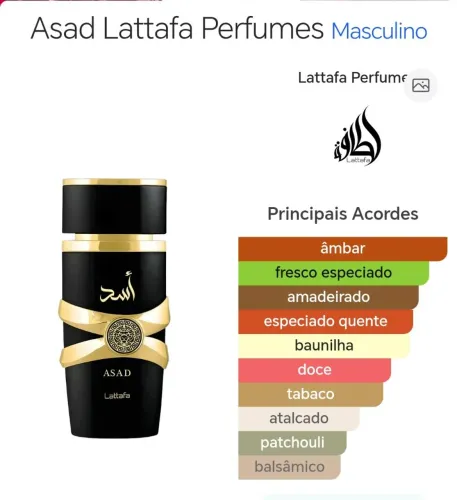 Perfume Assad da lattafa original decante 5ml