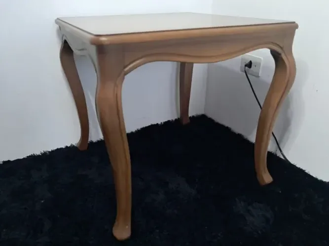 Mesa lateral Cordoba - Armil - castanho - 60x60x60 altura (móvel de luxo)