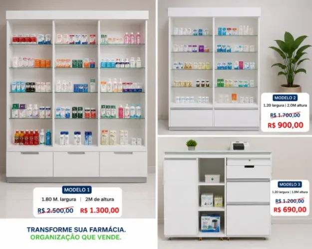 PRATELEIRA MDF E VIDRO