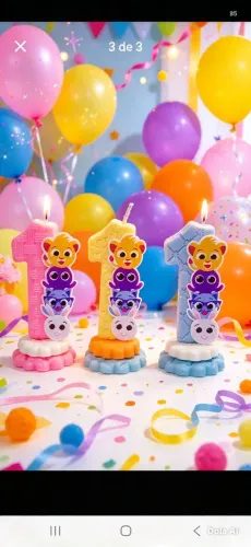 Vela em biscuits/tema bolofofo