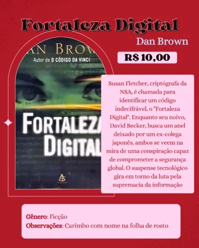 livro fortaleza digital dan brown sextante
