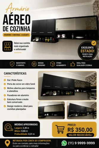 Armário aéreo de cozinha