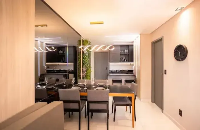 Apartamento com 1 Quarto Todo Mobiliado e Decorado