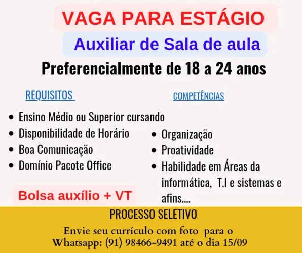 Vaga disponível