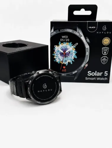 Smartwatch Haylou Solar 5 Preto Acompanha 2 pulseiras