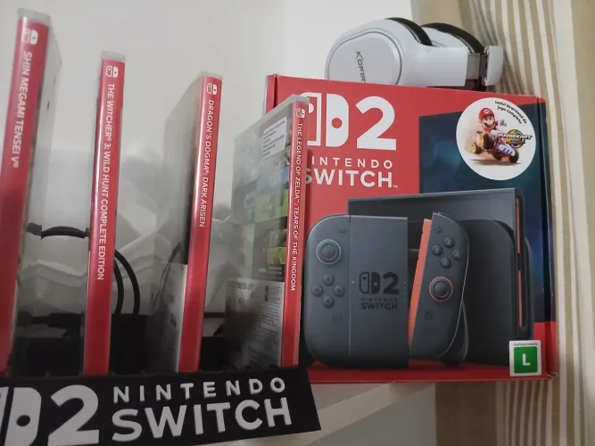 Switch 2 + pró controle + jogos mídia e digital