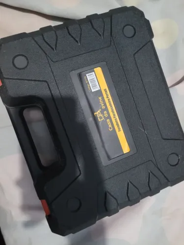 Parafusadeira Furadeira C/ 2 Baterias Maleta Kit Completo Led Eixo Flexível Vários Níveis