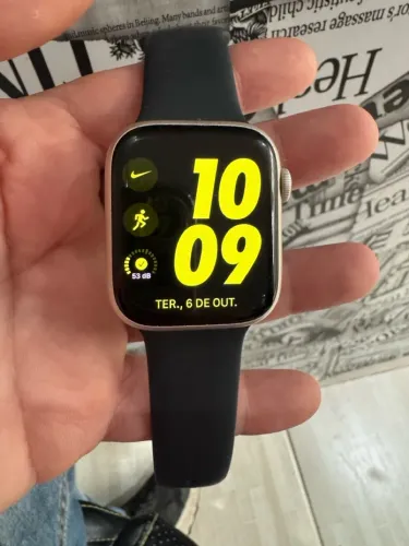 Apple Watch séries 7 45mm silver novinho!
