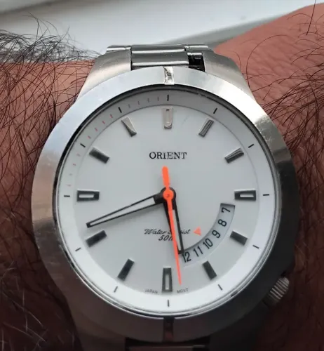 Relógio Orient pulseira adaptada 