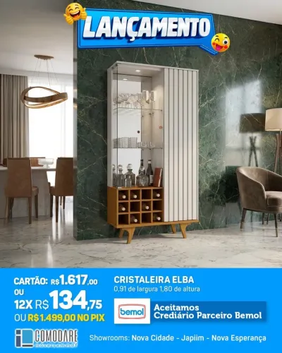Cristaleira Elba R$1499,00