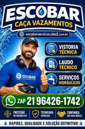 CAÇA VAZAMENTOS, LAUDO TÉCNICO E VISTORIA