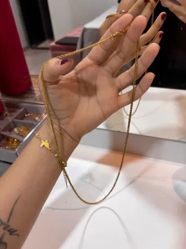 Cordão de ouro masculino 