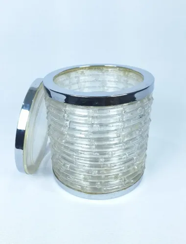 Balde de Gelo Vintage em acrílico e detalhes cromados