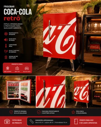 Frigobar brastemp retro edição lmtd coca cola