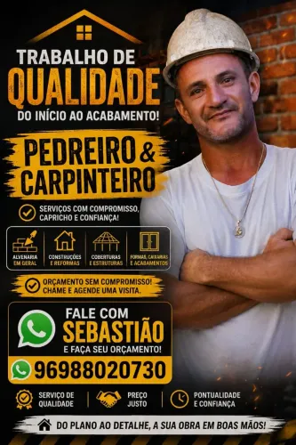 Pedreiro e carpinteiro