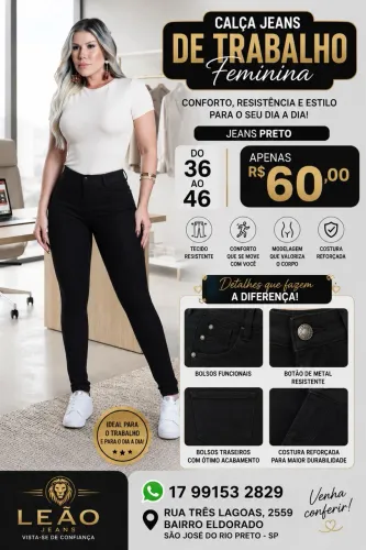 CALÇA JEANS FEMININA R$ 60