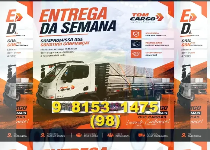 Frete em São Luís)98 9 8153;1475 - qualidade e segurança no transporte de suas cargas!