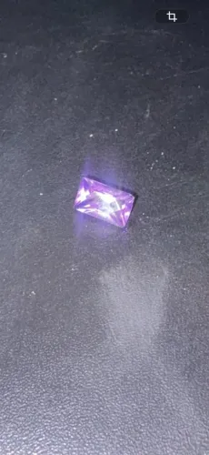 Pedra ametista lapidada formato retangular