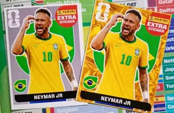 Figurinha da copa de 2026 só Neymar dourado e prata obs ainda tenho a lilas