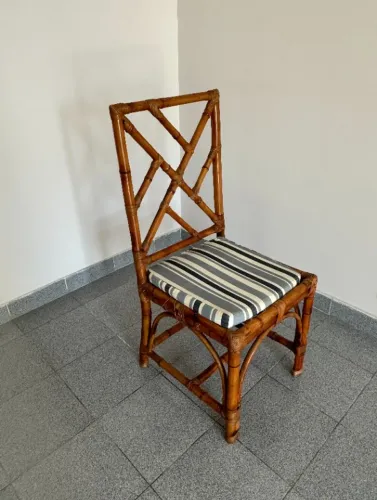 Conjunto de 6 cadeiras em bambu 