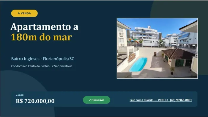 Imóvel para venda possui 72 metros quadrados com 1 quarto