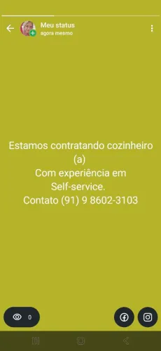 Cozinheiro (a) Self-service