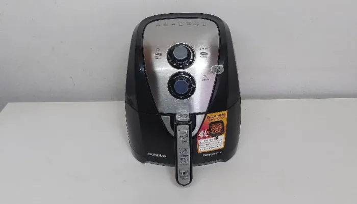 Fritadeira Elétrica Air Fryer Mondial Family Inox 4L Preta/Inox - 110V - ac. cartão