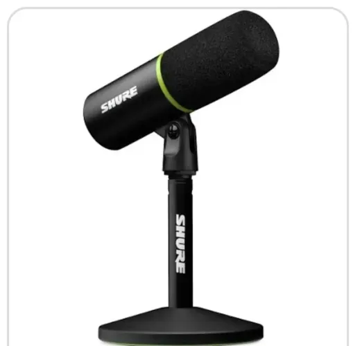 Microfone shure de Mesa (para podcast, jogos, entrevistas...) Muito novo e funcionando.