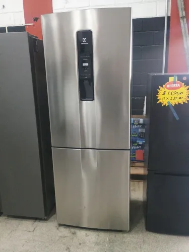 Geladeira dúplex Frost Free inox inverse Eletrolux 400 lts 127 volts