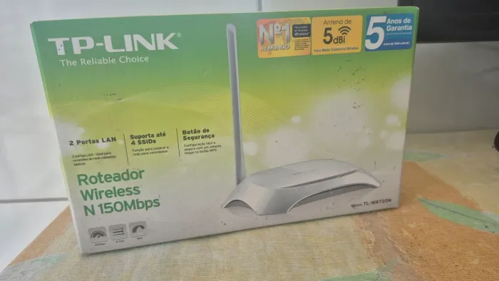 Roteador TP-Link TL-WR720N 150Mbps - Completo na Caixa