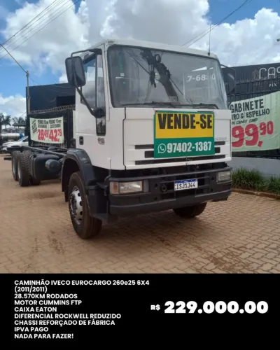 CAMINHÃO TRAÇADO 6x4 IVECO Eurocargo